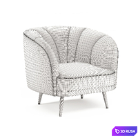 Armchair LEONE 3D Model Vray, Corona