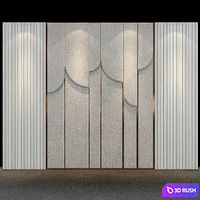 Decorative panel set 77 3D Model Vray