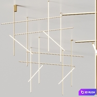 Flos Coordinates Module C Ceiling Lamp 3D Model Vray, Corona
