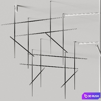 Flos Coordinates Module C Ceiling Lamp 3D Model Vray, Corona