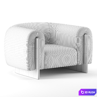 MINUIT ARMCHAIR by STEPHANE PARMENTIER 3D Model Corona