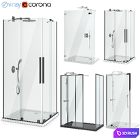 Showers Radaway, West One Bathrooms and Ideal set 124 3D Model Vray, Corona
