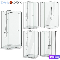 Shower enclosures Radaway | Torrenta 3D Model Vray, Corona