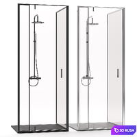 Shower cabin with shower system from Carlo Frattini 3D Model Corona