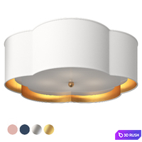 Bryce large flower flush mount 3D Model Vray, Corona