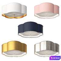 Bryce large flower flush mount 3D Model Vray, Corona