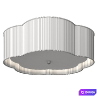 Bryce large flower flush mount 3D Model Vray, Corona