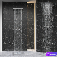 Modern interior shower (fantini) 3D Model Vray, Corona