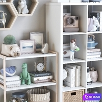 Toys for the nursery 3D Model Vray, Corona