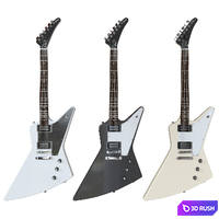 Gibson Explorer Electric Guitar - (White, Black, Beige) 3D Model Corona