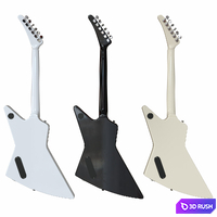 Gibson Explorer Electric Guitar - (White, Black, Beige) 3D Model Corona
