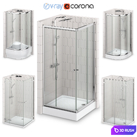 Shower cabins Radaway CLASSIC 3D Model Vray, Corona