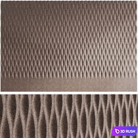 Wave 3D soundproof cork panel 3D Model Vray, Corona