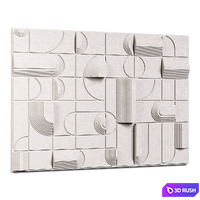Wall decor 15 3D Model Vray, Corona