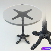 Iron Table Leg 3D Model Vray