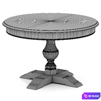 Dantone Home Dining table Oxford round folding 3D Model Vray