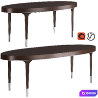 Dantone Home Dining Table Grand Classic Oval 3D Model Vray, Corona