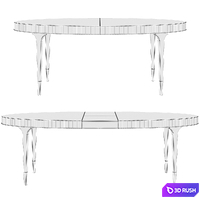 Dantone Home Dining Table Grand Classic Oval 3D Model Vray, Corona