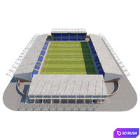 Football stadium 3D Model Vray