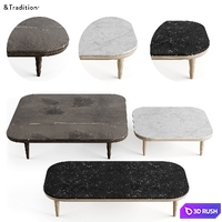 &amp; Tradition - Fly SC04, SC05, SC11 Lounge Table by Space Copenhagen 3D Model Vray, Corona