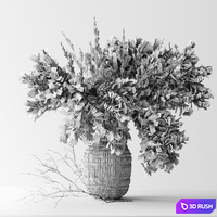 Brown pampas 3D Model Vray, Corona