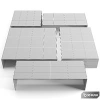 Minotti coffee table set 3D Model Vray, Corona