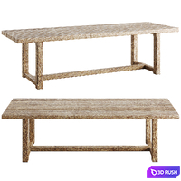 RH Cayden Campaign Dinning Table 3D Model Corona