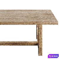 RH Cayden Campaign Dinning Table 3D Model Corona