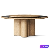 Durame Diamante Dining Table 3D Model Vray, Corona