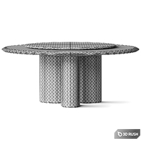 Durame Diamante Dining Table 3D Model Vray, Corona