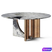 Cornelio Cappellini Hessentia Spinnaker Dining Table 3D Model Vray, Corona