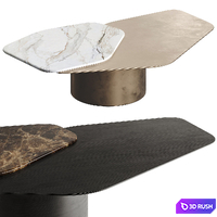 Rugiano Incanto Central Metal Brass Table 3D Model Vray, Corona