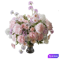 Flower Set 065 Peonies 3D Model Vray, Corona