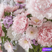 Flower Set 065 Peonies 3D Model Vray, Corona