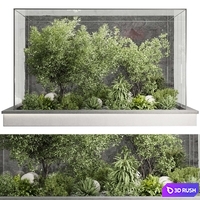 Plants Behind Galss 04 - indoor garden set 400 vray 3D Model Vray