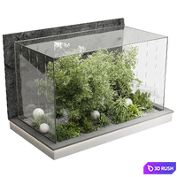 Plants Behind Galss 04 - indoor garden set 400 vray 3D Model Vray
