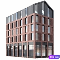Red House 3D Model Corona