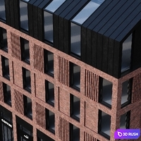 Red House 3D Model Corona
