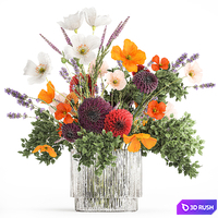 Bouquet of flowers. Set 408. 3D Model Vray