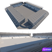 Football stadium 3D Model Vray