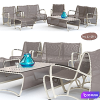 Les Jardins SIÈGE Set 3D Model Corona