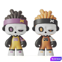 Cartoon Basketball Teenager 3D Model Vray