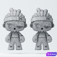 Cartoon Basketball Teenager 3D Model Vray