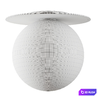 Liila Circular Flush Mount Light 3D Model Corona