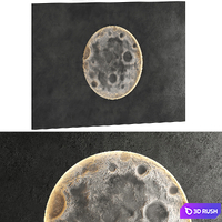 Decorative panel Moon 3D Model Corona