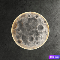 Decorative panel Moon 3D Model Corona