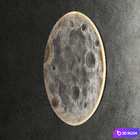 Decorative panel Moon 3D Model Corona