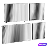 Ultraheat Klon White Horizontal Designer Radiator 3D Model Corona