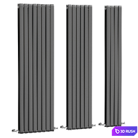Milano Alpha Anthracite Vertical Designer Radiator 3D Model Corona