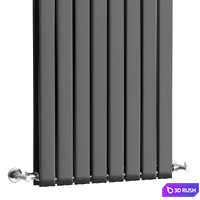 Milano Alpha Anthracite Vertical Designer Radiator 3D Model Corona